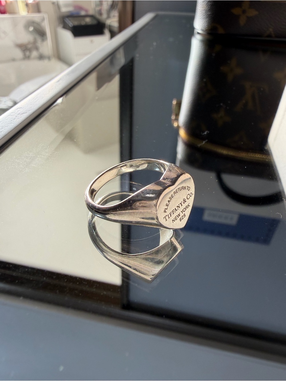 Tiffany & Co. Heart Tag Ring in Silver Tone - Picture 2 of 3